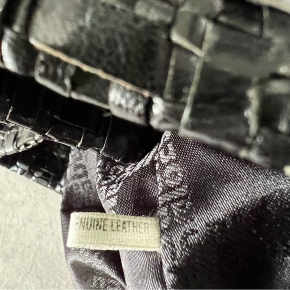 CALONGE Leather Tassel Woven Bag - Picture 11 of 15